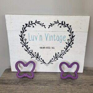 Butterfly Cookie Cutters Purple Stainless Steel‎ Set of 2 Baking Supplies